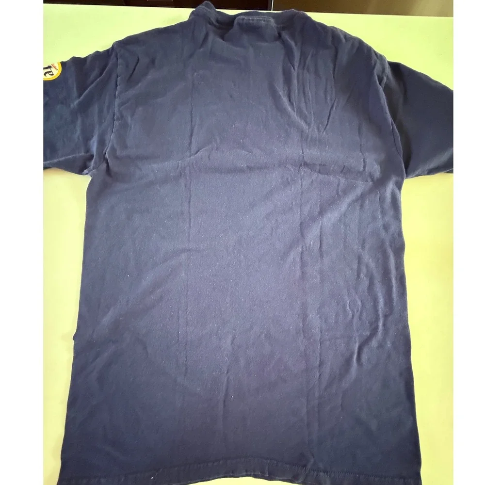 Vintage Super Bowl XXXV T Shirt Mens Size L‎ Navy 2001 Tampa Bay NFL Miller Lite - Picture 7 of 8